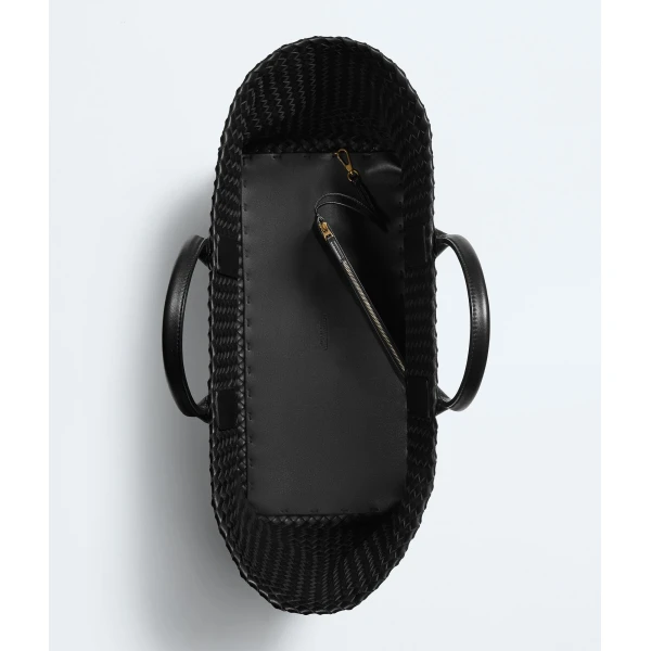Khaite Women's Large Cabat in Black - Black Totes & Top-Handle Bags - The Lotus Tote Bag - Shop at Luxury Shoes 