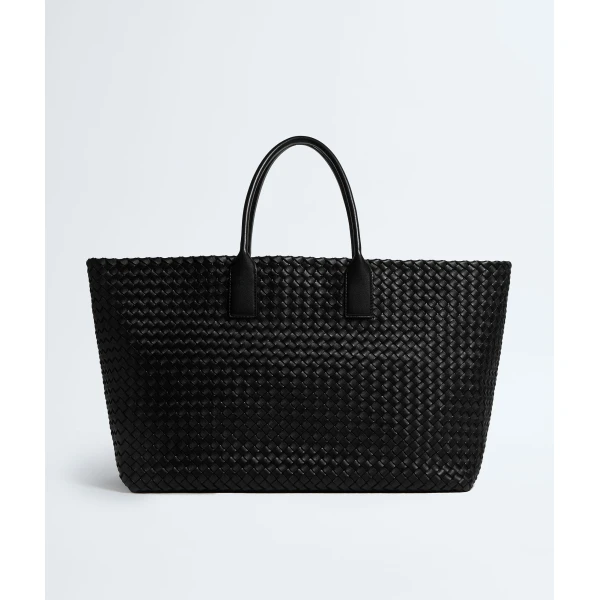 Khaite Women's Large Cabat in Black - Black Totes & Top-Handle Bags - The Lotus Tote Bag - Shop at Luxury Shoes 