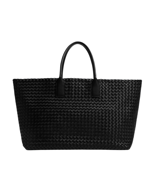 Khaite Women's Large Cabat in Black - Black Totes & Top-Handle Bags - The Lotus Tote Bag - Shop at Luxury Shoes 