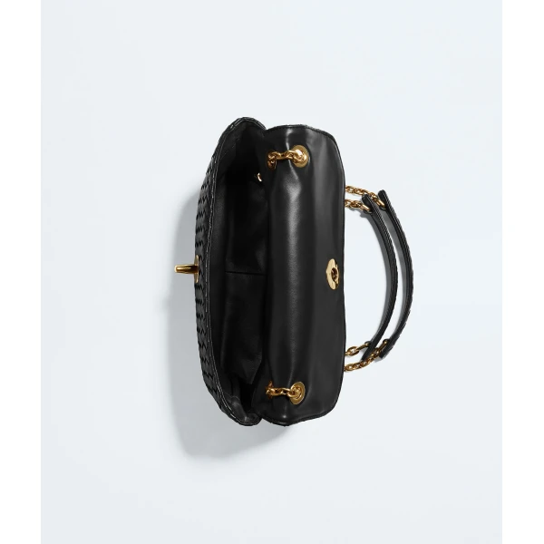 Khaite Women's Madison in Black - Black Shoulder & Crossbody Bags - The Lotus Tote Bag - Shop at Luxury Shoes 