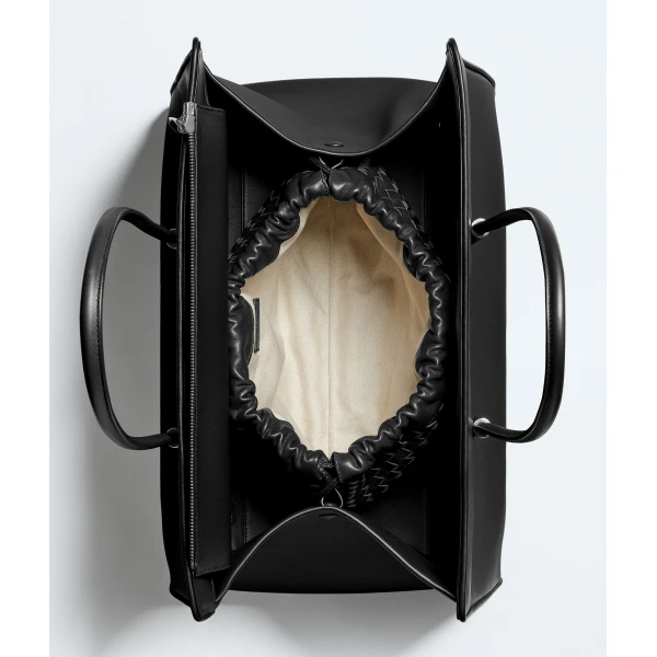 Khaite Women's Maxi Barbara Tote in Black - Black Totes & Top-Handle Bags - The Lotus Tote Bag - Shop at Luxury Shoes 