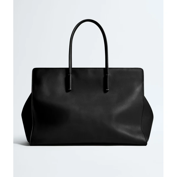 Khaite Women's Maxi Barbara Tote in Black - Black Totes & Top-Handle Bags - The Lotus Tote Bag - Shop at Luxury Shoes 
