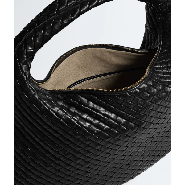 Khaite Women's Maxi Veneta in Black - Black Shoulder & Crossbody Bags - The Lotus Tote Bag - Shop at Luxury Shoes 
