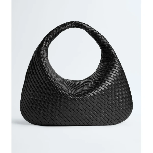 Khaite Women's Maxi Veneta in Black - Black Shoulder & Crossbody Bags - The Lotus Tote Bag - Shop at Luxury Shoes 