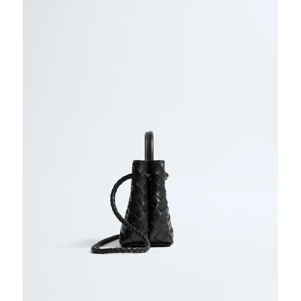 Khaite Women's Mini Andiamo in Black - Black Mini Bags - The Lotus Tote Bag - Shop at Luxury Shoes 