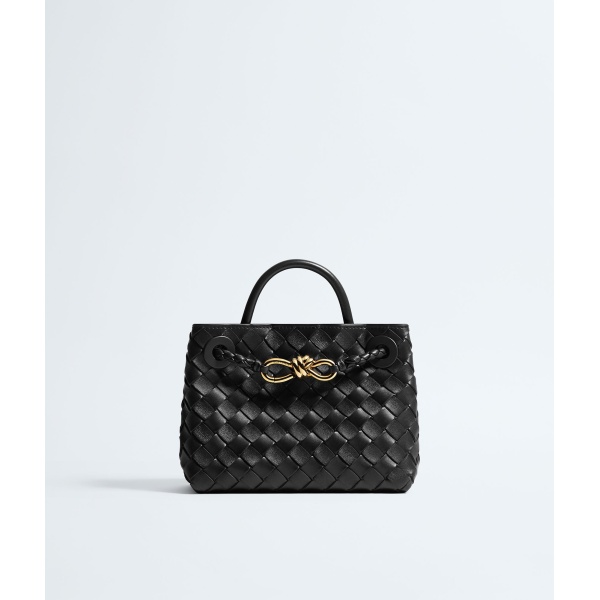 Khaite Women's Mini Andiamo in Black - Black Mini Bags - The Lotus Tote Bag - Shop at Luxury Shoes 
