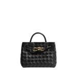 Black-Womens-Mini-Andiamo-in-Black-coveti92035_nobg Khaite Women's Mini Andiamo in Black - Black Mini Bags - The Lotus Tote Bag - Shop at Luxury Shoes