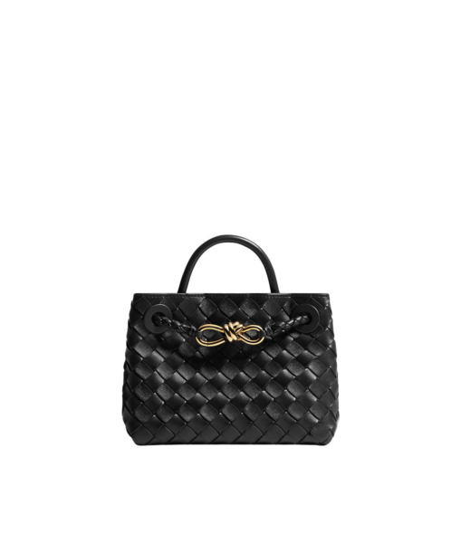 Khaite Women's Mini Andiamo in Black - Black Mini Bags - The Lotus Tote Bag - Shop at Luxury Shoes 