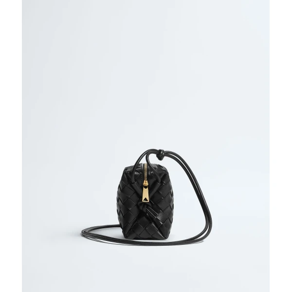 Khaite Women's Mini Loop Camera Bag in Black - Black Mini Bags - The Lotus Tote Bag - Shop at Luxury Shoes 