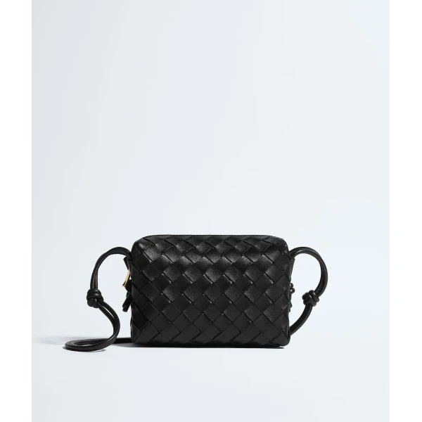 Khaite Women's Mini Loop Camera Bag in Black - Black Mini Bags - The Lotus Tote Bag - Shop at Luxury Shoes 