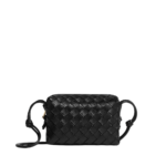 Black-Womens-Mini-Loop-Camera-Bag-in-Black-coveti22809_nobg Khaite Women's Mini Loop Camera Bag in Black - Black Mini Bags - The Lotus Tote Bag - Shop at Luxury Shoes