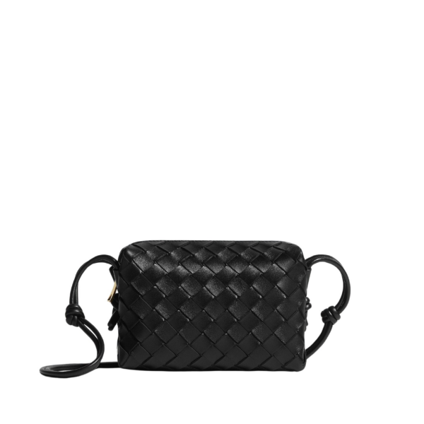 Khaite Women's Mini Loop Camera Bag in Black - Black Mini Bags - The Lotus Tote Bag - Shop at Luxury Shoes 