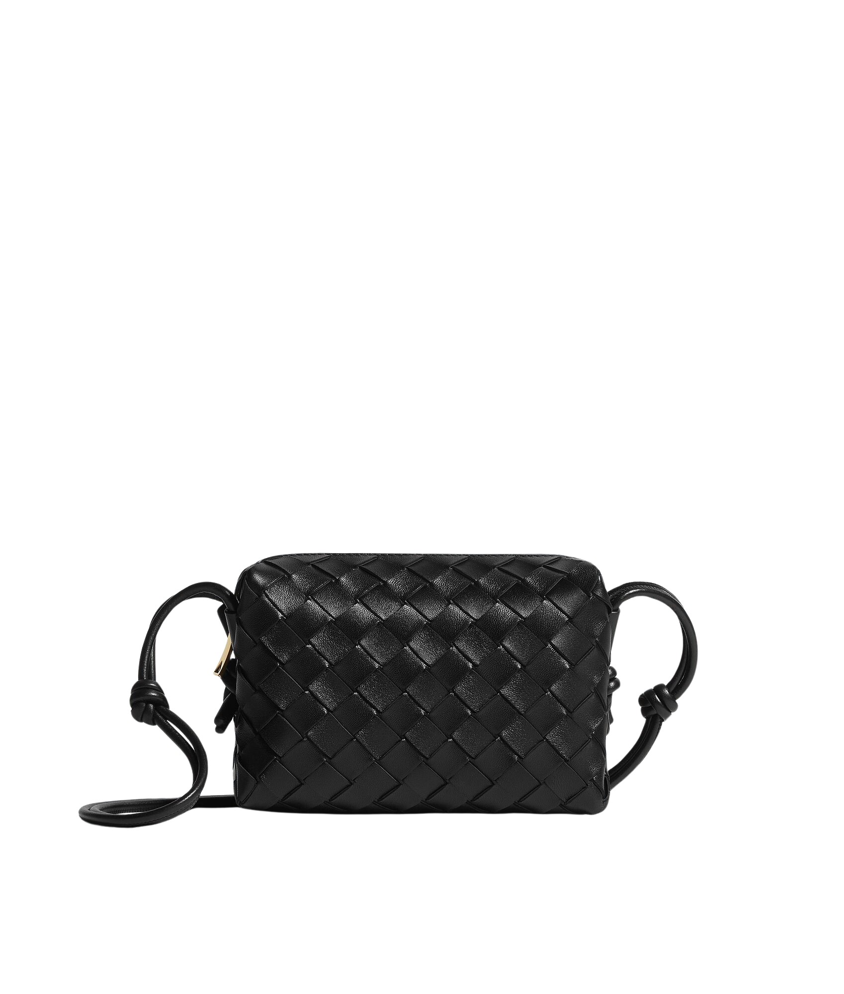 Black-Womens-Mini-Loop-Camera-Bag-in-Black-coveti22809_nobg Khaite Women's Mini Loop Camera Bag in Black - Black Mini Bags - The Lotus Tote Bag - Shop at Luxury Shoes