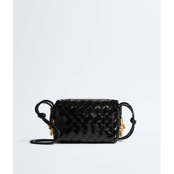Khaite Women's Mini Loop Metal Knots in Black - Black Mini Bags - The Lotus Tote Bag - Shop at Luxury Shoes 