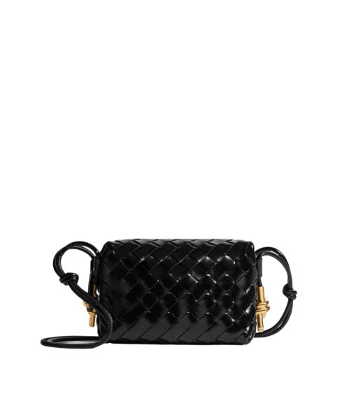 Khaite Women's Mini Loop Metal Knots in Black - Black Mini Bags - The Lotus Tote Bag - Shop at Luxury Shoes 
