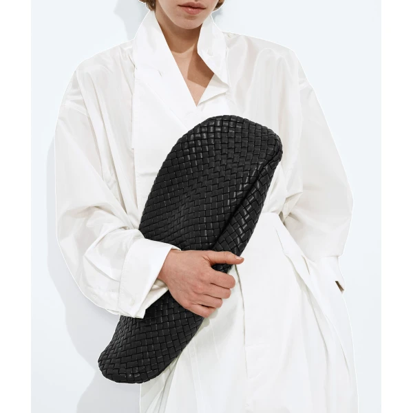 Khaite Women's Onda Clutch in Black - Black Clutch Bags - The Lotus Tote Bag - Shop at Luxury Shoes 