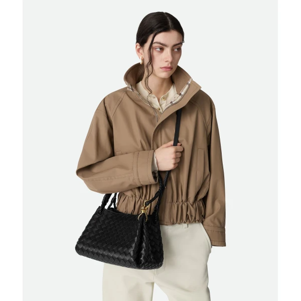 Khaite Women's Parachute in Black - Black Shoulder & Crossbody Bags - The Lotus Tote Bag - Shop at Luxury Shoes 