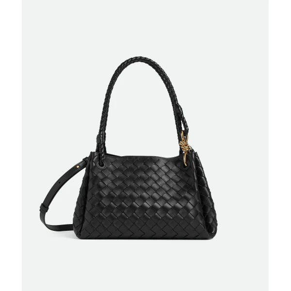Khaite Women's Parachute in Black - Black Shoulder & Crossbody Bags - The Lotus Tote Bag - Shop at Luxury Shoes 