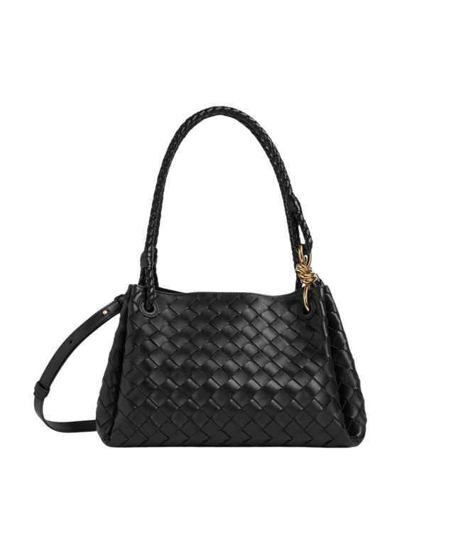 Khaite Women's Parachute in Black - Black Shoulder & Crossbody Bags - The Lotus Tote Bag - Shop at Luxury Shoes 