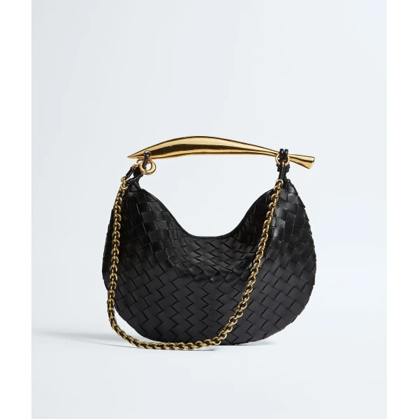 Khaite Women's Sardine Chain in Black - Black Shoulder & Crossbody Bags - The Lotus Tote Bag - Shop at Luxury Shoes 