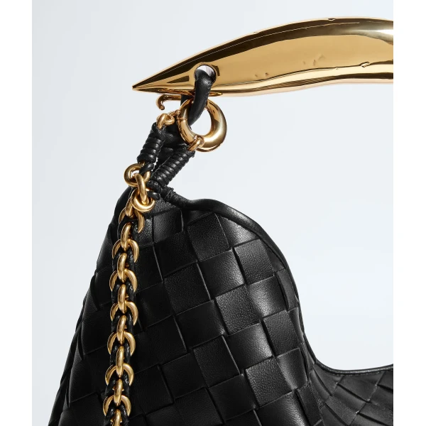 Khaite Women's Sardine Chain in Black - Black Shoulder & Crossbody Bags - The Lotus Tote Bag - Shop at Luxury Shoes 