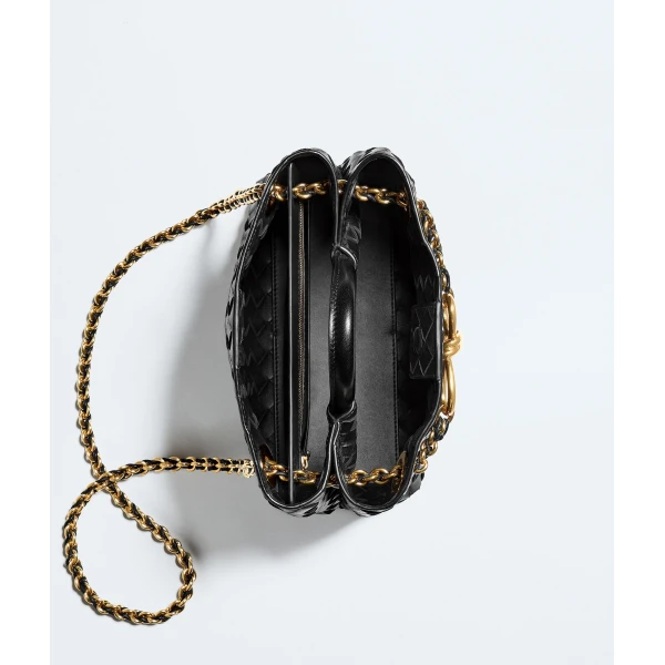 Khaite Women's Small Andiamo Chain in Black - Black Shoulder & Crossbody Bags - The Lotus Tote Bag - Shop at Luxury Shoes 