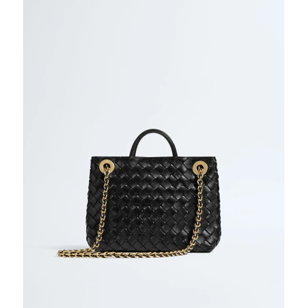 Khaite Women's Small Andiamo Chain in Black - Black Shoulder & Crossbody Bags - The Lotus Tote Bag - Shop at Luxury Shoes 