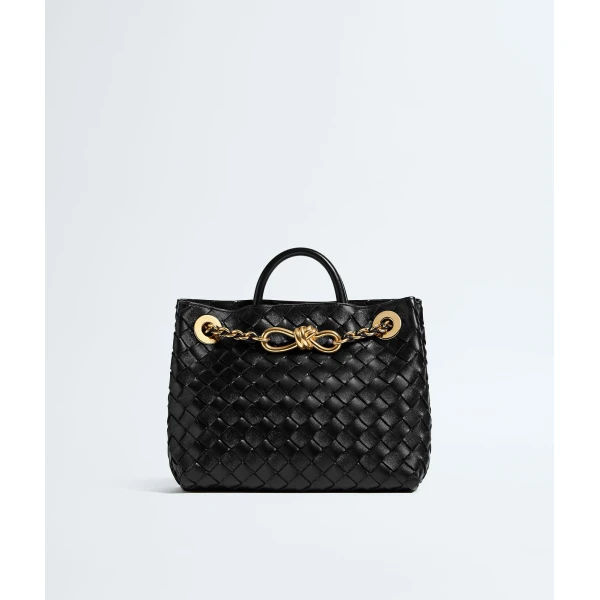 Khaite Women's Small Andiamo Chain in Black - Black Shoulder & Crossbody Bags - The Lotus Tote Bag - Shop at Luxury Shoes 