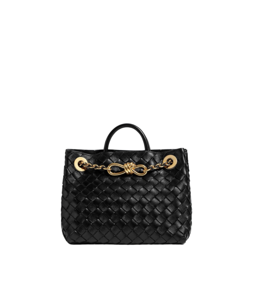 Khaite Women's Small Andiamo Chain in Black - Black Shoulder & Crossbody Bags - The Lotus Tote Bag - Shop at Luxury Shoes 
