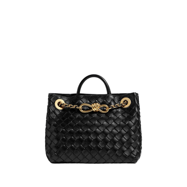 Khaite Women's Small Andiamo Chain in Black - Black Shoulder & Crossbody Bags - The Lotus Tote Bag - Shop at Luxury Shoes 