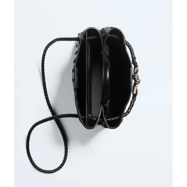 Khaite Women's Small Andiamo in Black - Black Totes & Top-Handle Bags - The Lotus Tote Bag - Shop at Luxury Shoes 