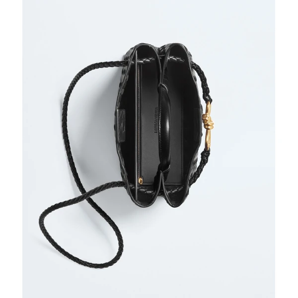 Khaite Women's Small Andiamo in Black - Black Totes & Top-Handle Bags - The Lotus Tote Bag - Shop at Luxury Shoes 