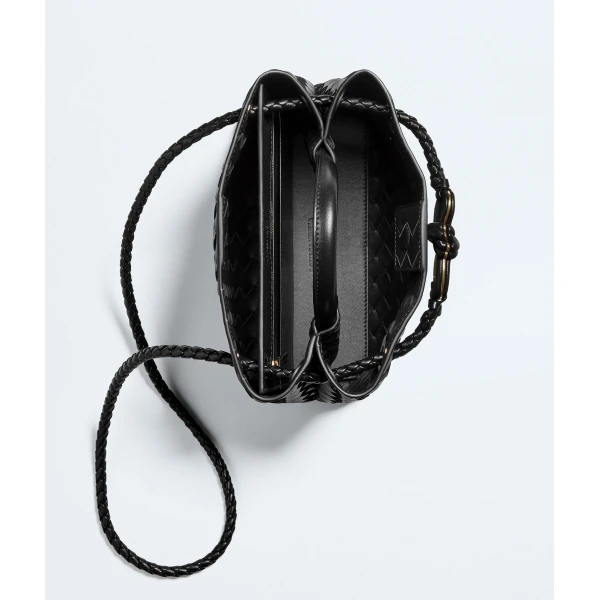 Khaite Women's Small Andiamo in Black - Black Totes & Top-Handle Bags - The Lotus Tote Bag - Shop at Luxury Shoes 