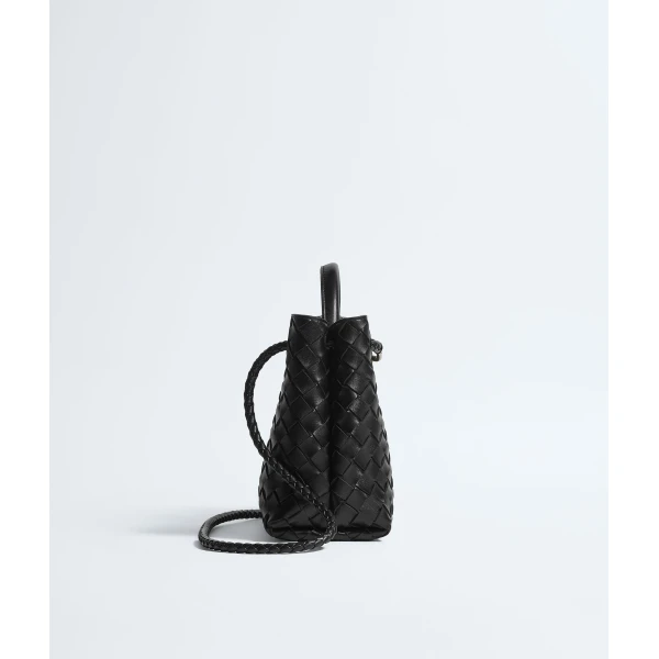 Khaite Women's Small Andiamo in Black - Black Totes & Top-Handle Bags - The Lotus Tote Bag - Shop at Luxury Shoes 