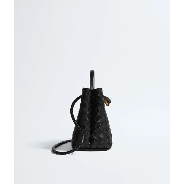 Khaite Women's Small Andiamo in Black - Black Totes & Top-Handle Bags - The Lotus Tote Bag - Shop at Luxury Shoes 