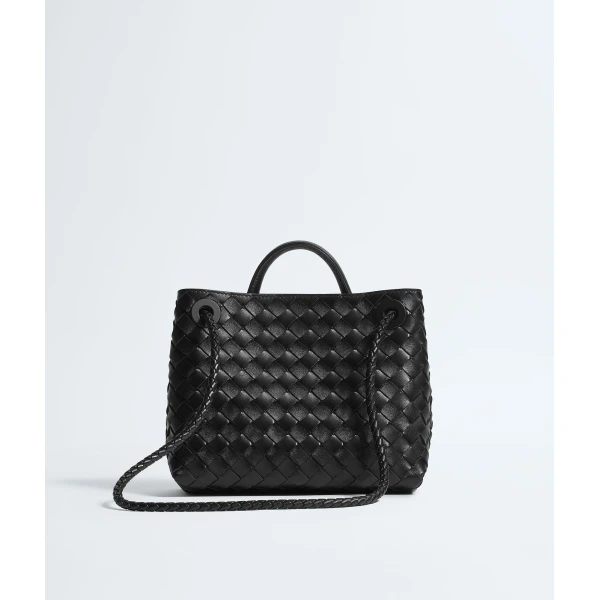 Khaite Women's Small Andiamo in Black - Black Totes & Top-Handle Bags - The Lotus Tote Bag - Shop at Luxury Shoes 