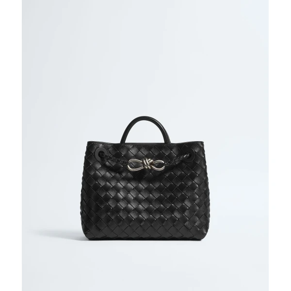 Khaite Women's Small Andiamo in Black - Black Totes & Top-Handle Bags - The Lotus Tote Bag - Shop at Luxury Shoes 