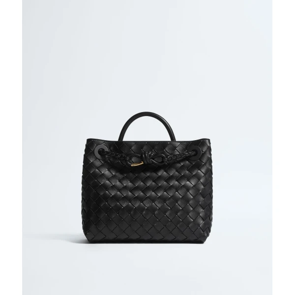 Khaite Women's Small Andiamo in Black - Black Totes & Top-Handle Bags - The Lotus Tote Bag - Shop at Luxury Shoes 