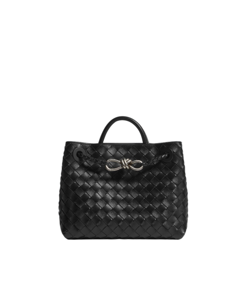 Khaite Women's Small Andiamo in Black - Black Totes & Top-Handle Bags - The Lotus Tote Bag - Shop at Luxury Shoes 