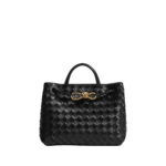 Khaite Women's Small Andiamo in Black - Black Totes & Top-Handle Bags - The Lotus Tote Bag - Shop at Luxury Shoes 