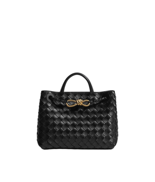Khaite Women's Small Andiamo in Black - Black Totes & Top-Handle Bags - The Lotus Tote Bag - Shop at Luxury Shoes 