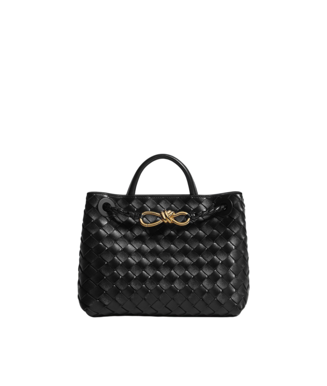 Khaite Women's Small Andiamo in Black - Black Totes & Top-Handle Bags - The Lotus Tote Bag - Shop at Luxury Shoes 