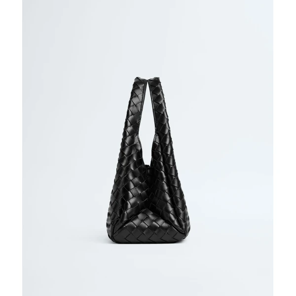 Khaite Women's Small Campana in Black - Black Shoulder & Crossbody Bags - The Lotus Tote Bag - Shop at Luxury Shoes 