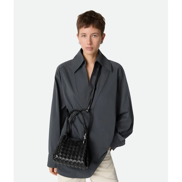 Khaite Women's Small Parachute in Black - Black Shoulder & Crossbody Bags - The Lotus Tote Bag - Shop at Luxury Shoes 