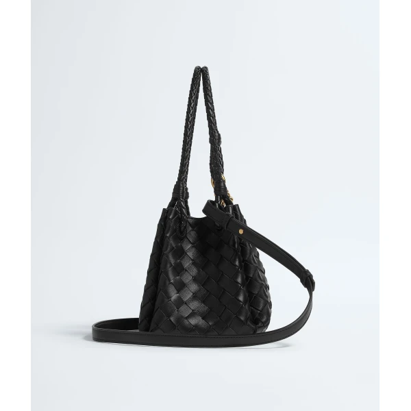 Khaite Women's Small Parachute in Black - Black Shoulder & Crossbody Bags - The Lotus Tote Bag - Shop at Luxury Shoes 