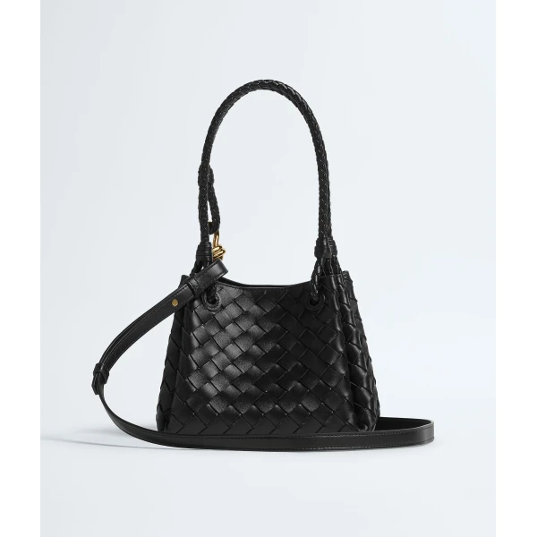 Khaite Women's Small Parachute in Black - Black Shoulder & Crossbody Bags - The Lotus Tote Bag - Shop at Luxury Shoes 