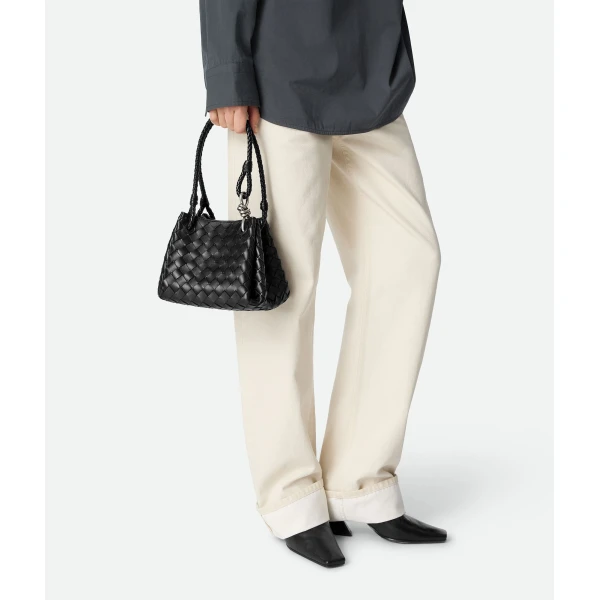 Khaite Women's Small Parachute in Black - Black Shoulder & Crossbody Bags - The Lotus Tote Bag - Shop at Luxury Shoes 
