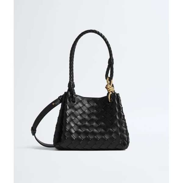 Khaite Women's Small Parachute in Black - Black Shoulder & Crossbody Bags - The Lotus Tote Bag - Shop at Luxury Shoes 