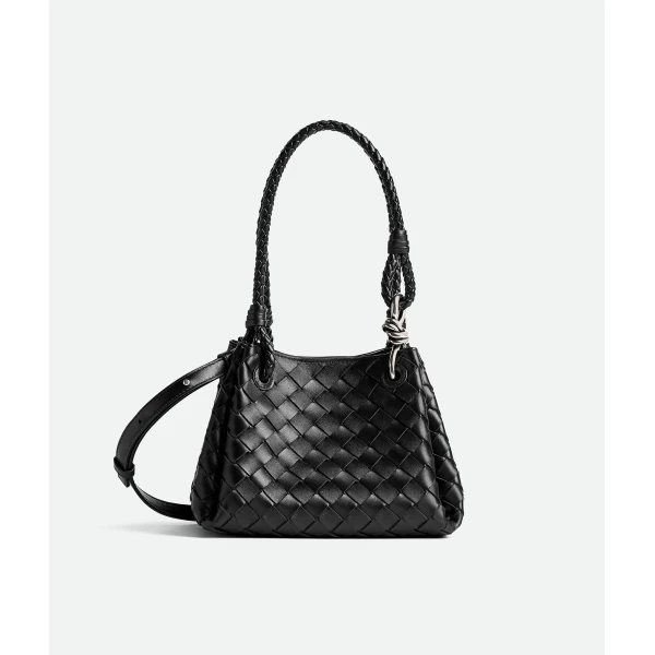 Khaite Women's Small Parachute in Black - Black Shoulder & Crossbody Bags - The Lotus Tote Bag - Shop at Luxury Shoes 