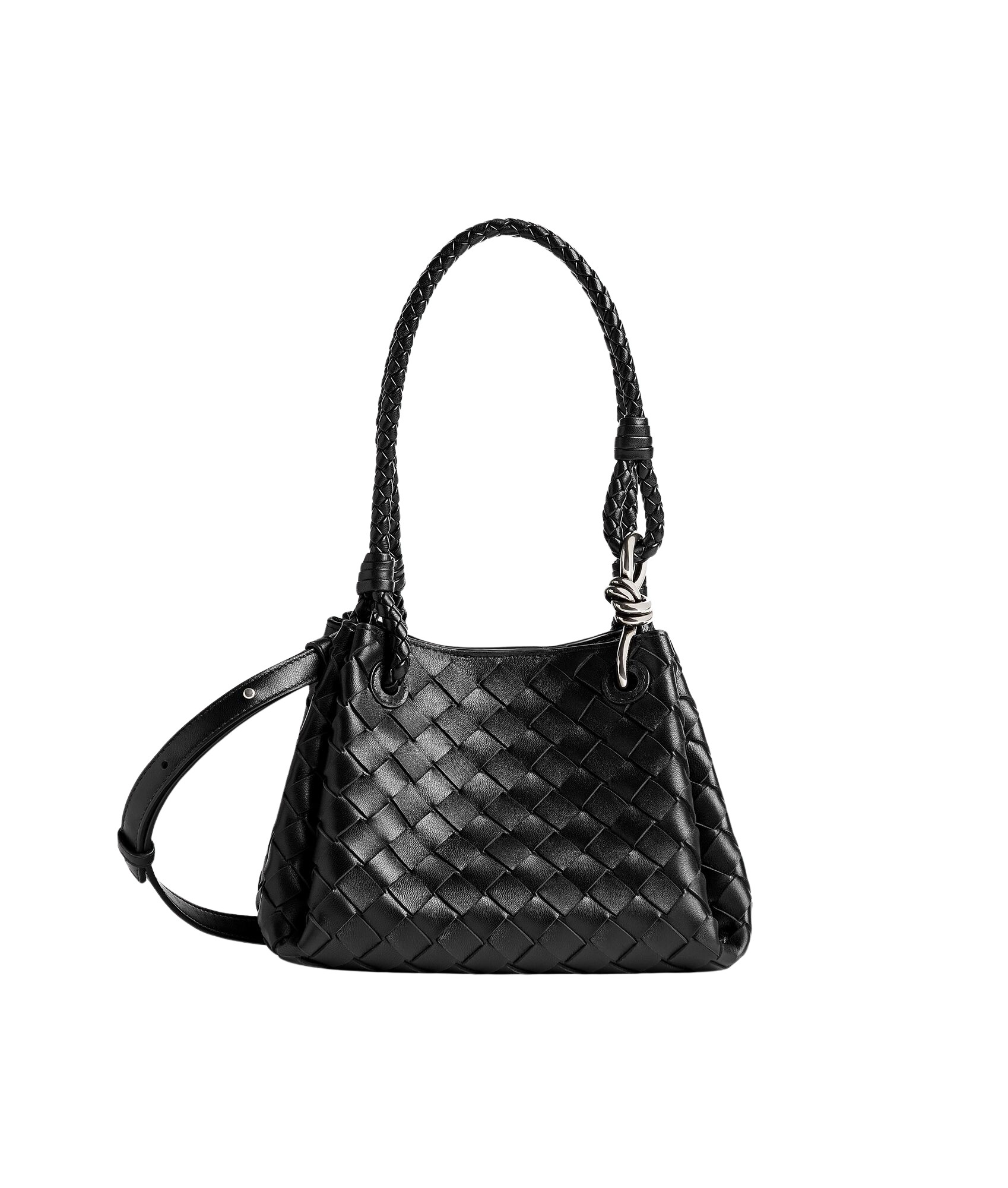 Black-Womens-Small-Parachute-in-Black-coveti42475_nobg Bottega Veneta Women’s Small Parachute in Black